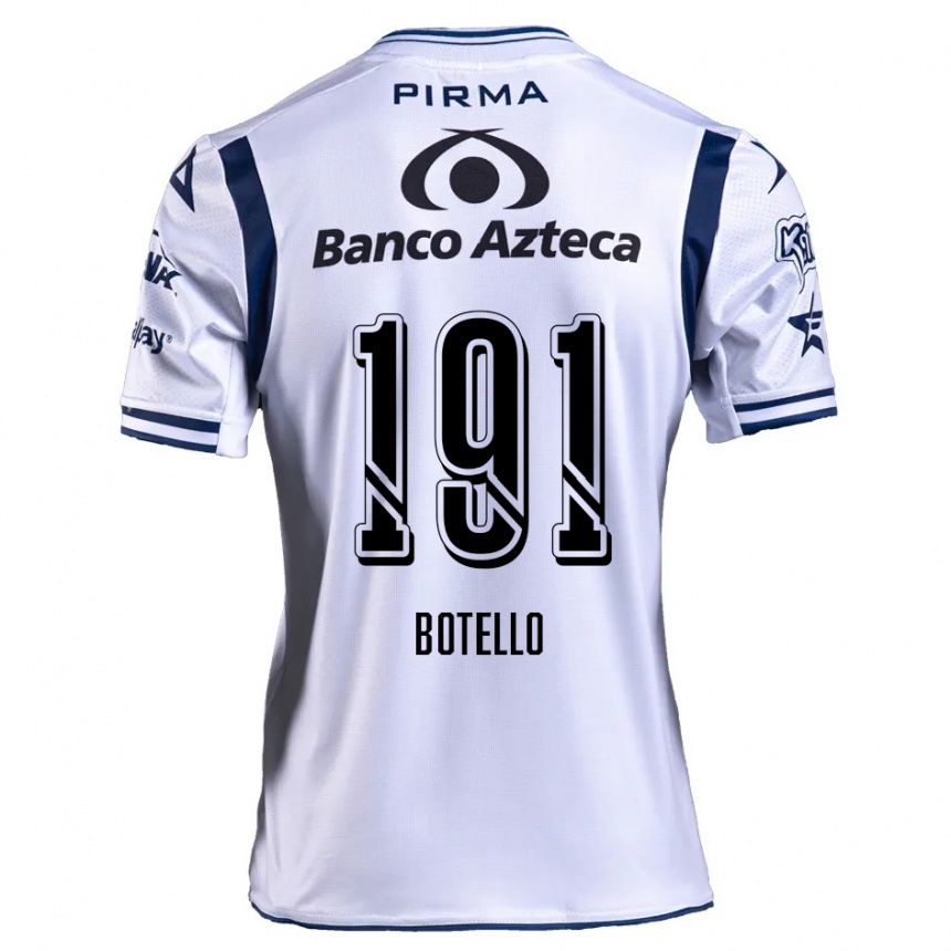 Niño Fútbol Camiseta Octavio Botello #191 Blanco Azul Marino 1ª Equipación 2024/25 Perú