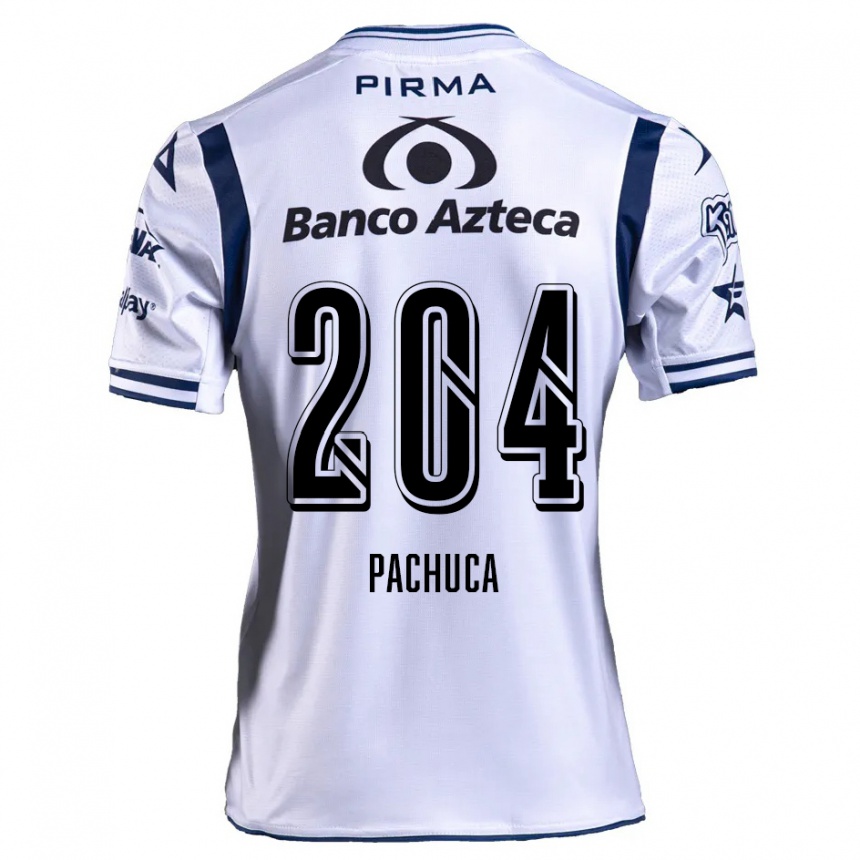 Niño Fútbol Camiseta José Pachuca #204 Blanco Azul Marino 1ª Equipación 2024/25 Perú