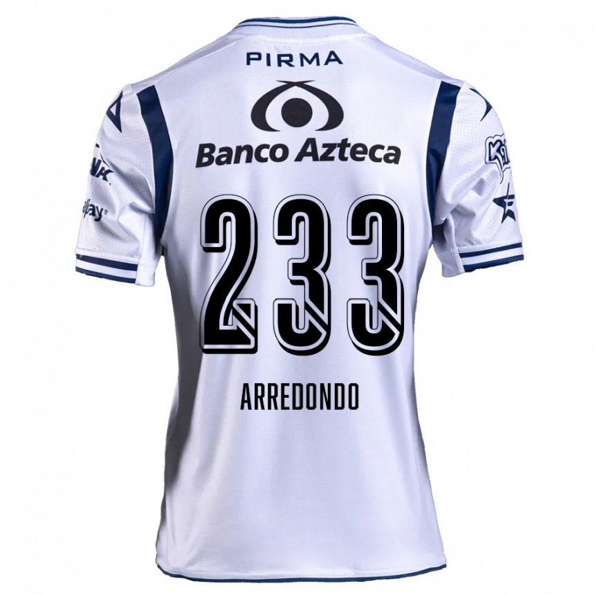 Niño Fútbol Camiseta Ángel Arredondo #233 Blanco Azul Marino 1ª Equipación 2024/25 Perú