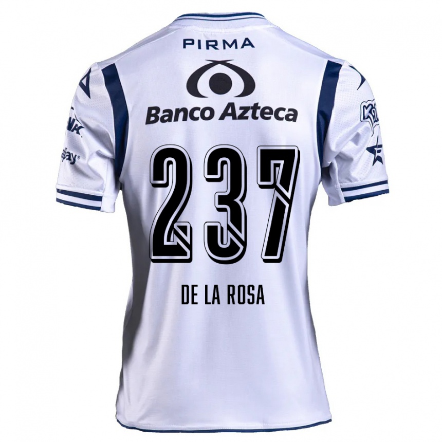 Niño Fútbol Camiseta Álvaro De La Rosa #237 Blanco Azul Marino 1ª Equipación 2024/25 Perú