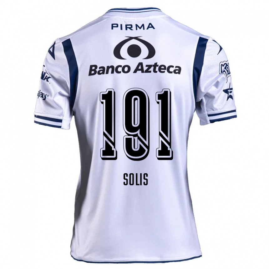 Niño Fútbol Camiseta César Solís #191 Blanco Azul Marino 1ª Equipación 2024/25 Perú