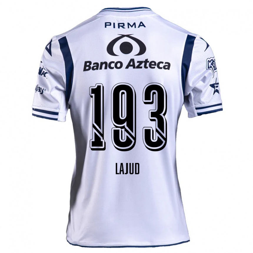 Niño Fútbol Camiseta Rodrigo Lajud #193 Blanco Azul Marino 1ª Equipación 2024/25 Perú