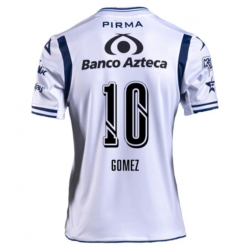 Niño Fútbol Camiseta Savianna Gómez #10 Blanco Azul Marino 1ª Equipación 2024/25 Perú