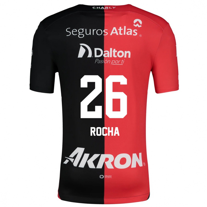 Niño Fútbol Camiseta Aldo Rocha #26 Negro Rojo 1ª Equipación 2024/25 Perú