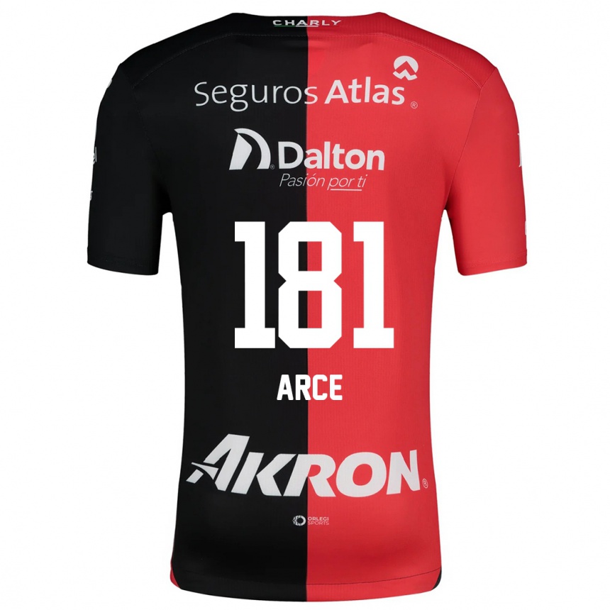 Niño Fútbol Camiseta Edson Arce #181 Negro Rojo 1ª Equipación 2024/25 Perú