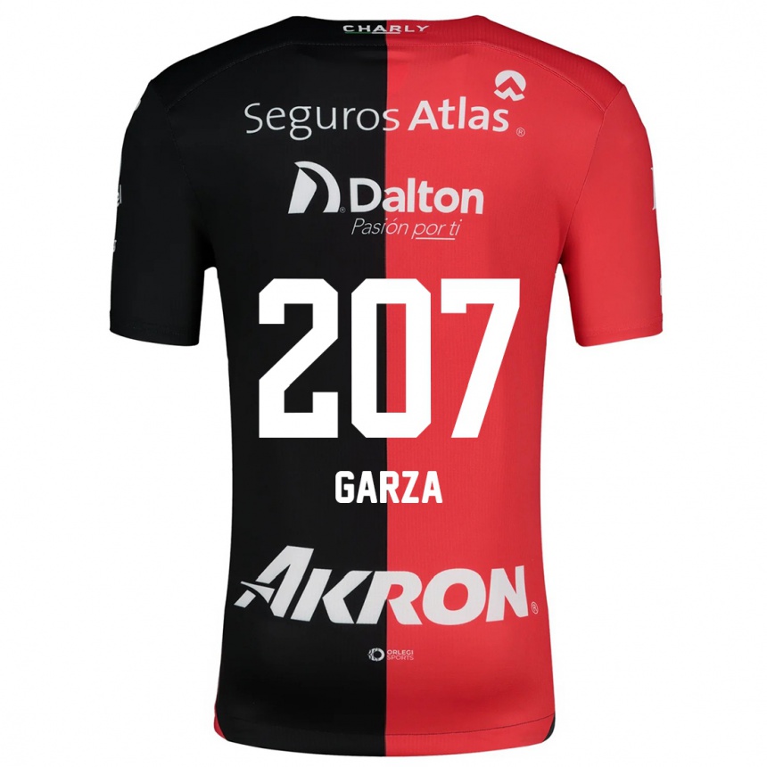 Niño Fútbol Camiseta Rodolfo Garza #207 Negro Rojo 1ª Equipación 2024/25 Perú