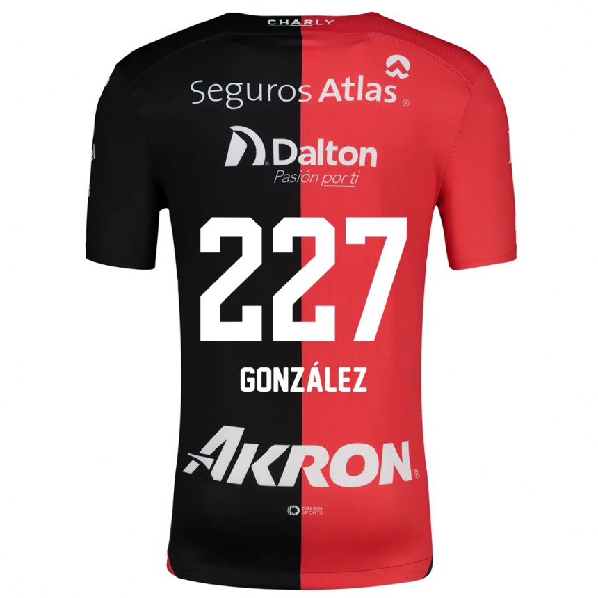 Niño Fútbol Camiseta Rodolfo González #227 Negro Rojo 1ª Equipación 2024/25 Perú