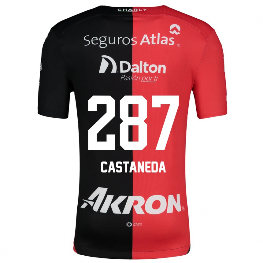 Niño Fútbol Camiseta Mariano Castañeda #287 Negro Rojo 1ª Equipación 2024/25 Perú