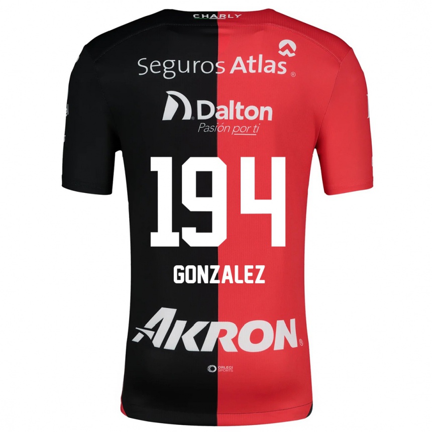 Niño Fútbol Camiseta Andrés González #194 Negro Rojo 1ª Equipación 2024/25 Perú