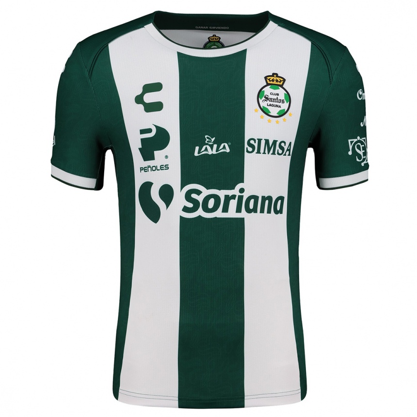 Niño Fútbol Camiseta Álex Valencia #0 Verde Blanco 1ª Equipación 2024/25 Perú