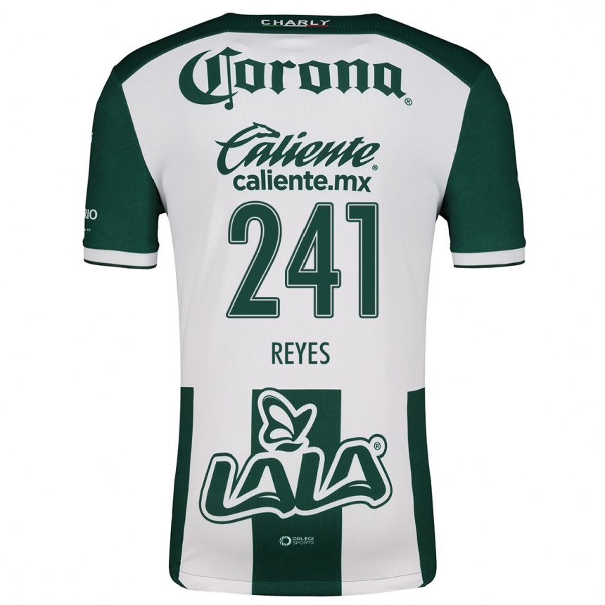 Niño Fútbol Camiseta Julio Reyes #241 Verde Blanco 1ª Equipación 2024/25 Perú