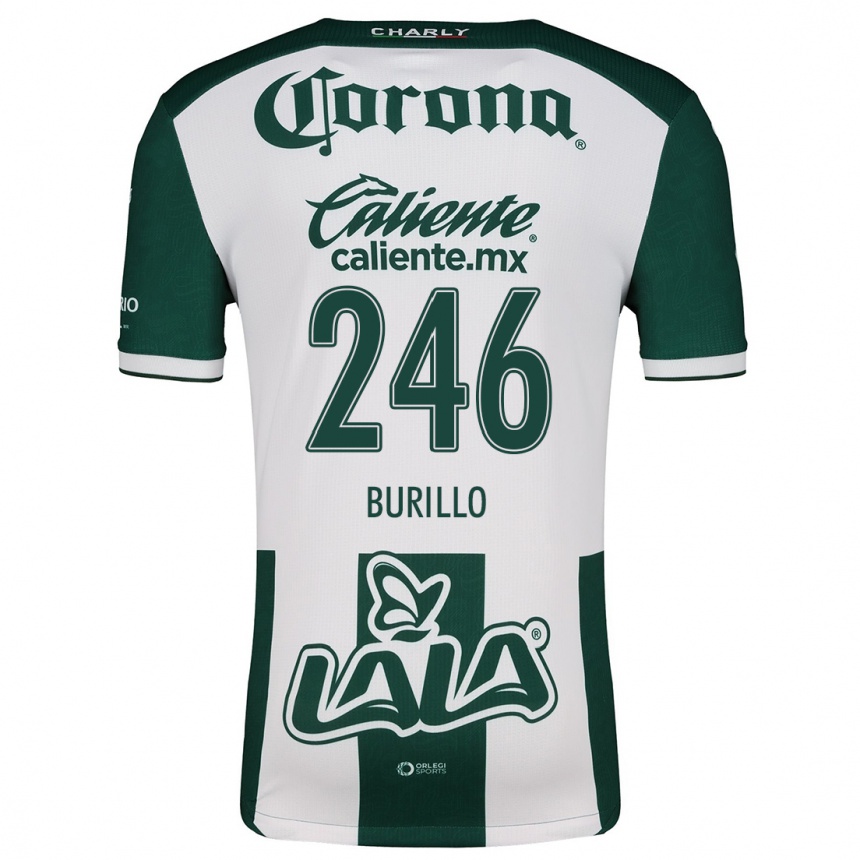 Niño Fútbol Camiseta Juan Burillo #246 Verde Blanco 1ª Equipación 2024/25 Perú