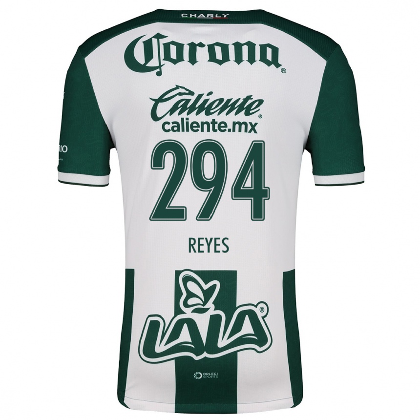 Niño Fútbol Camiseta Máximo Reyes #294 Verde Blanco 1ª Equipación 2024/25 Perú