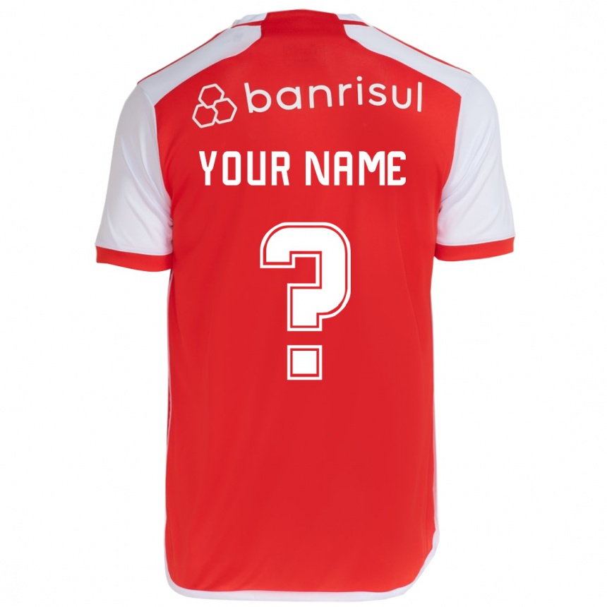 Niño Fútbol Camiseta Su Nombre #0 Rojo Blanco 1ª Equipación 2024/25 Perú