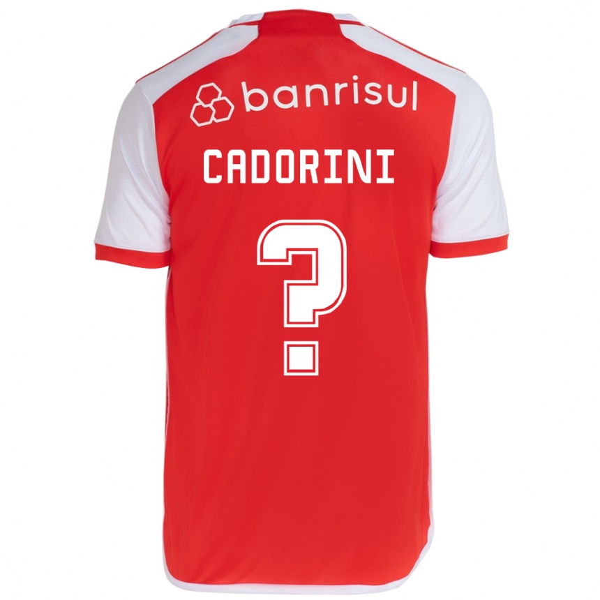 Niño Fútbol Camiseta Matheus Cadorini #0 Rojo Blanco 1ª Equipación 2024/25 Perú