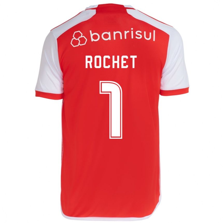 Niño Fútbol Camiseta Sergio Rochet #1 Rojo Blanco 1ª Equipación 2024/25 Perú