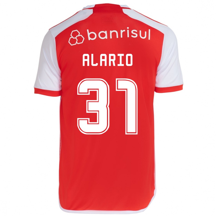 Niño Fútbol Camiseta Lucas Alario #31 Rojo Blanco 1ª Equipación 2024/25 Perú