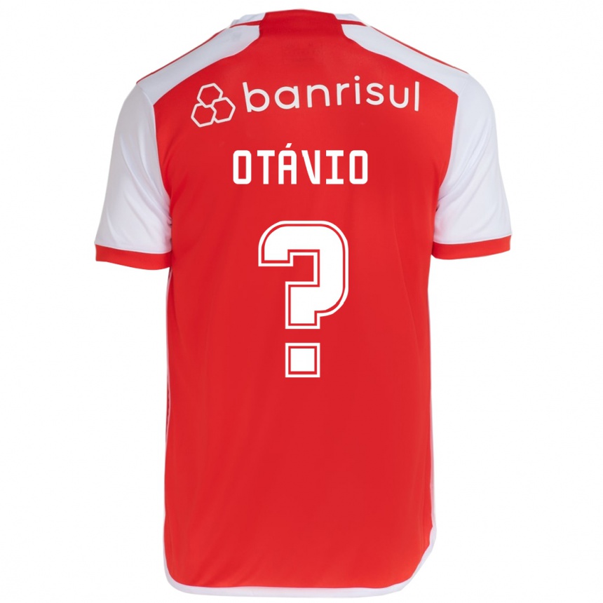 Niño Fútbol Camiseta Luis Otávio #0 Rojo Blanco 1ª Equipación 2024/25 Perú