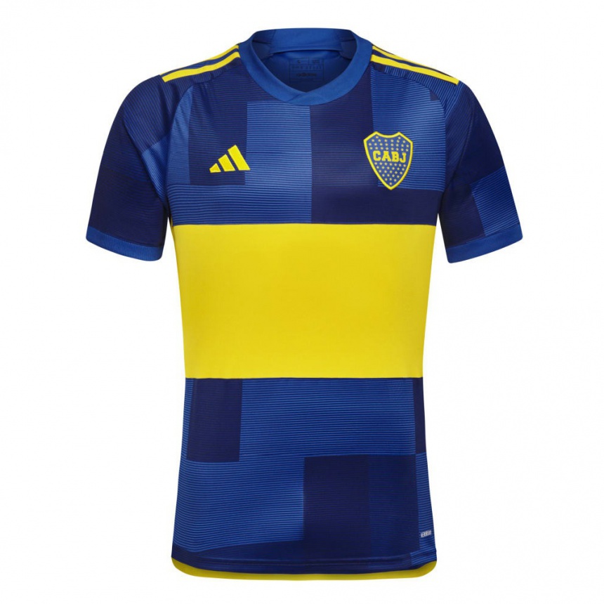 Niño Fútbol Camiseta Diego Gonzalez #23 Azul Amarillo 1ª Equipación 2024/25 Perú