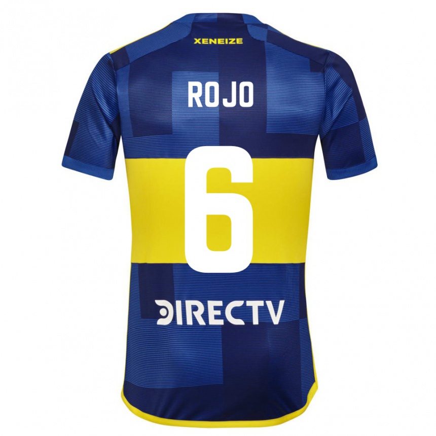 Niño Fútbol Camiseta Marcos Rojo #6 Azul Amarillo 1ª Equipación 2024/25 Perú