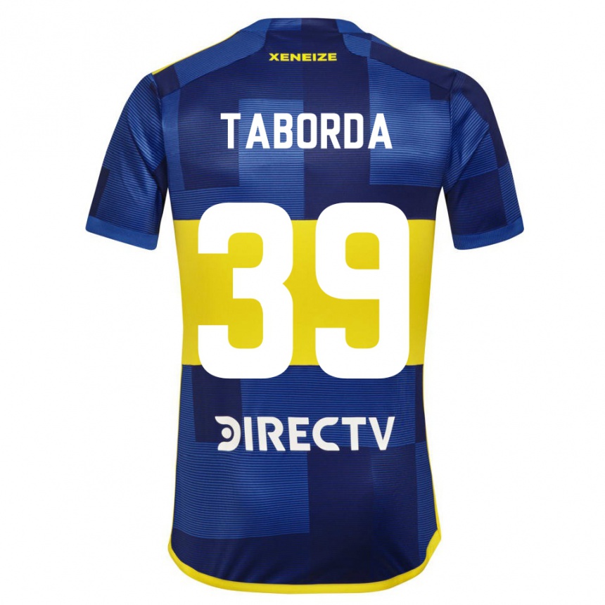 Niño Fútbol Camiseta Vicente Taborda #39 Azul Amarillo 1ª Equipación 2024/25 Perú