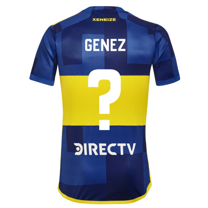 Niño Fútbol Camiseta Nahuel Genez #0 Azul Amarillo 1ª Equipación 2024/25 Perú