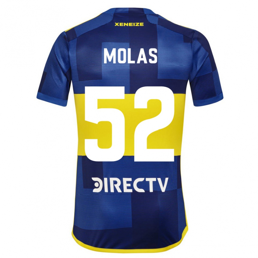 Niño Fútbol Camiseta Walter Molas #52 Azul Amarillo 1ª Equipación 2024/25 Perú