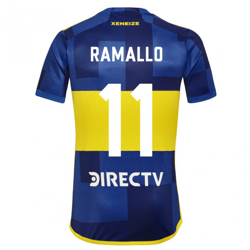 Niño Fútbol Camiseta Yael Ramallo #11 Azul Amarillo 1ª Equipación 2024/25 Perú