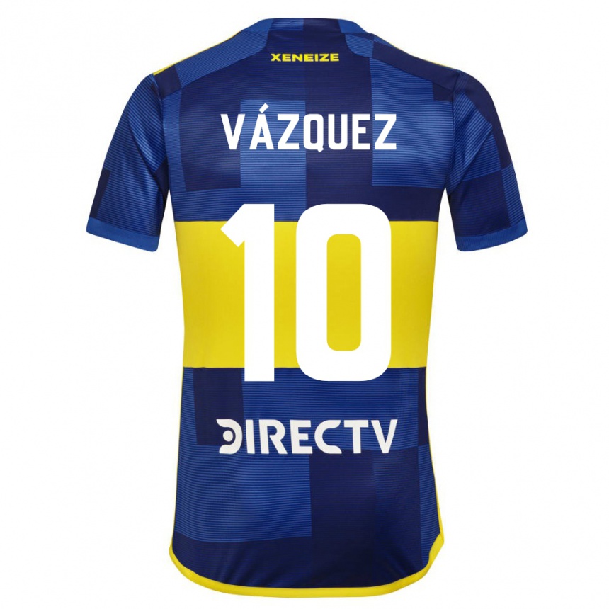 Niño Fútbol Camiseta Lucas Vázquez #10 Azul Amarillo 1ª Equipación 2024/25 Perú