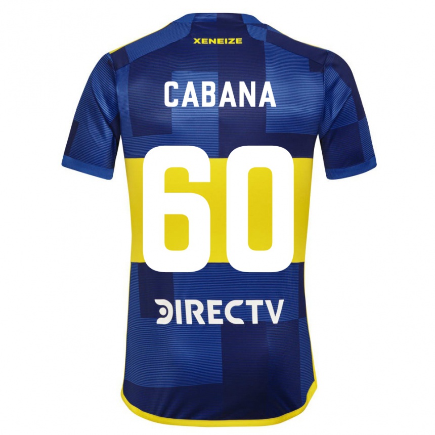 Niño Fútbol Camiseta Juan Pablo Cabaña #60 Azul Amarillo 1ª Equipación 2024/25 Perú