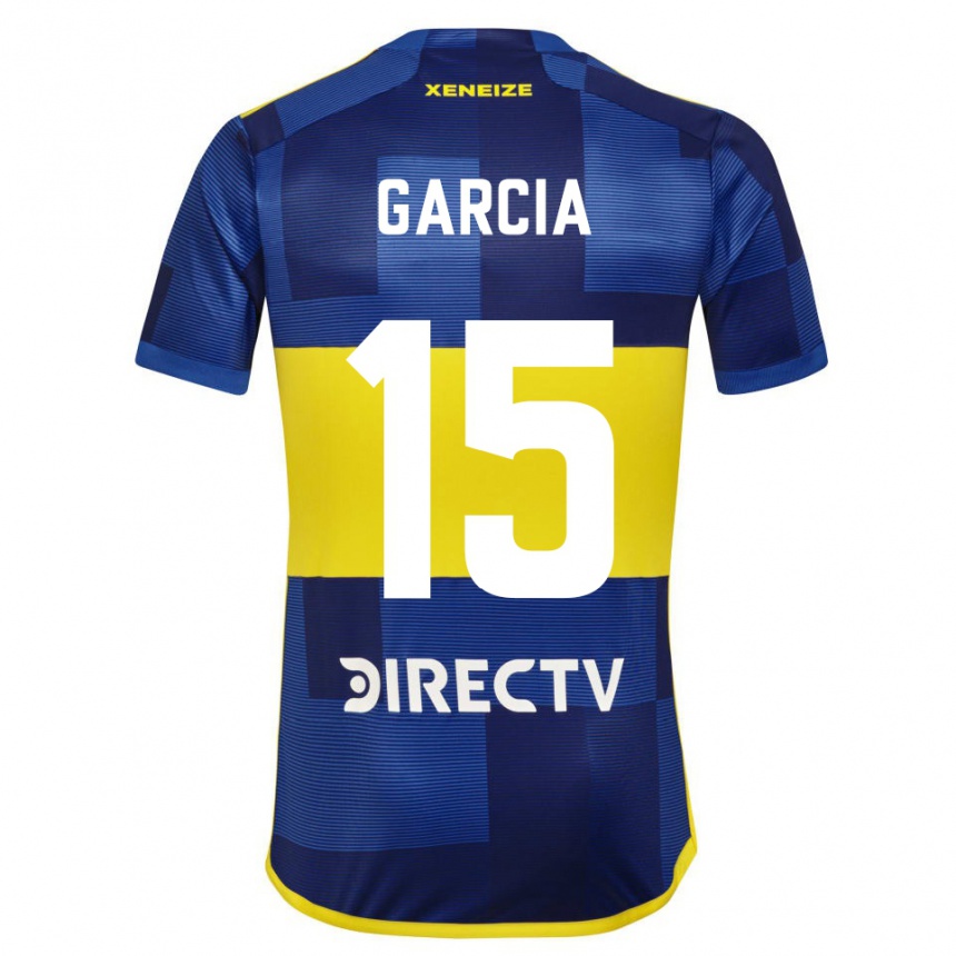 Niño Fútbol Camiseta Ramiro Garcia #15 Azul Amarillo 1ª Equipación 2024/25 Perú