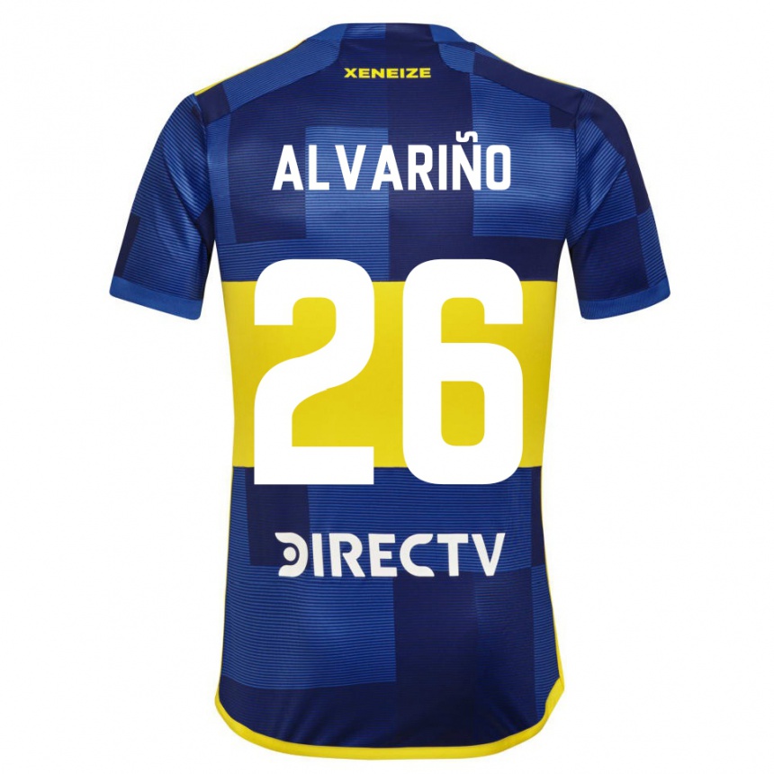 Niño Fútbol Camiseta Alexis Alvariño #26 Azul Amarillo 1ª Equipación 2024/25 Perú