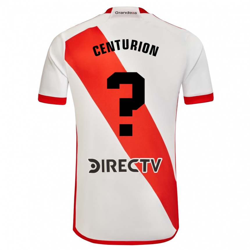 Niño Fútbol Camiseta Ezequiel Centurión #0 Blanco Rojo 1ª Equipación 2024/25 Perú