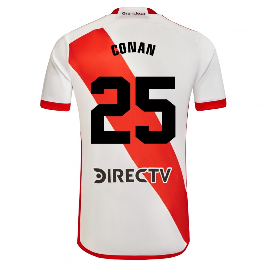 Niño Fútbol Camiseta Conan Ledesma #25 Blanco Rojo 1ª Equipación 2024/25 Perú