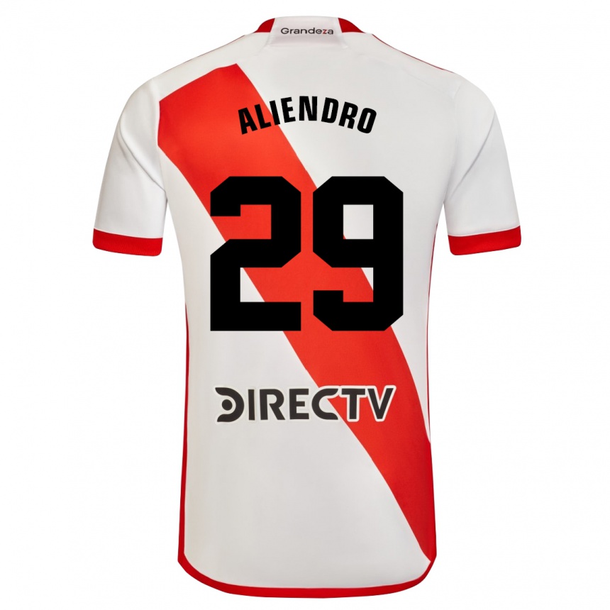 Niño Fútbol Camiseta Rodrigo Aliendro #29 Blanco Rojo 1ª Equipación 2024/25 Perú