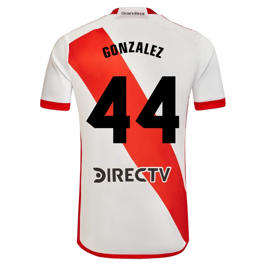 Niño Fútbol Camiseta Alexis González #44 Blanco Rojo 1ª Equipación 2024/25 Perú