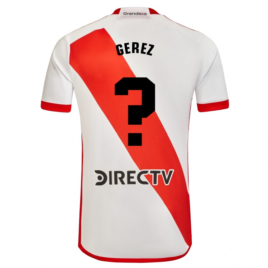 Niño Fútbol Camiseta Dylan Gerez #0 Blanco Rojo 1ª Equipación 2024/25 Perú