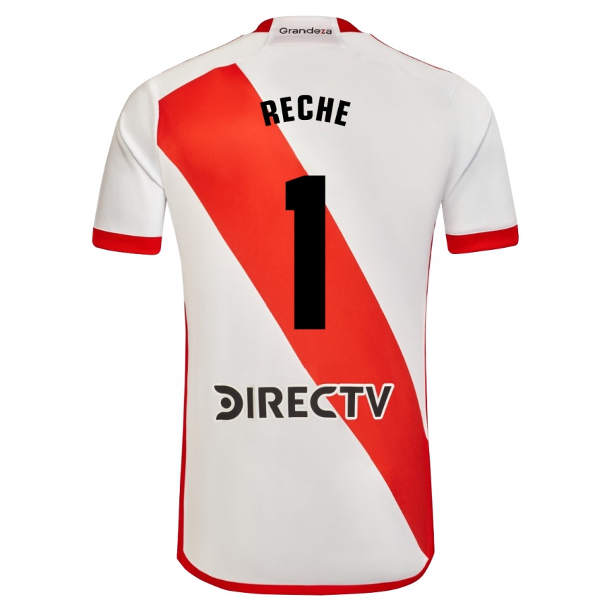 Niño Fútbol Camiseta Abril Reche #1 Blanco Rojo 1ª Equipación 2024/25 Perú