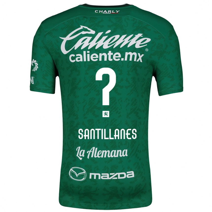 Niño Fútbol Camiseta Antonio Santillanes #0 Verde Blanco 1ª Equipación 2024/25 Perú