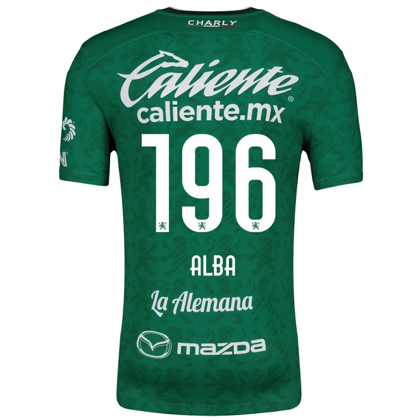 Niño Fútbol Camiseta Óscar Alba #196 Verde Blanco 1ª Equipación 2024/25 Perú