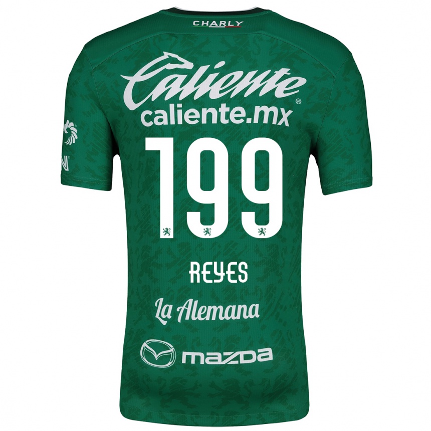 Niño Fútbol Camiseta Jonathan Reyes #199 Verde Blanco 1ª Equipación 2024/25 Perú