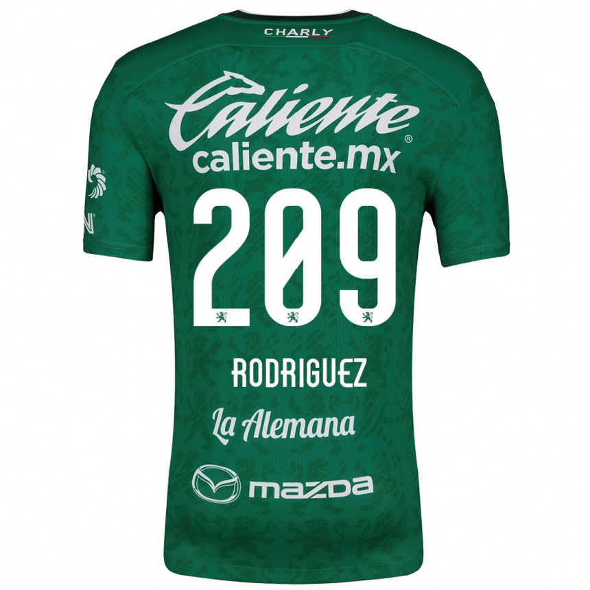 Niño Fútbol Camiseta Víctor Rodríguez #209 Verde Blanco 1ª Equipación 2024/25 Perú