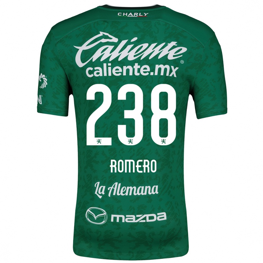 Niño Fútbol Camiseta Paulo Romero #238 Verde Blanco 1ª Equipación 2024/25 Perú