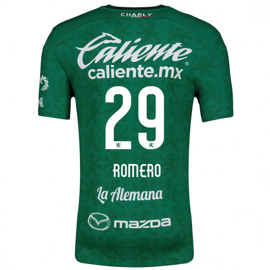 Niño Fútbol Camiseta Lucas Romero #29 Verde Blanco 1ª Equipación 2024/25 Perú