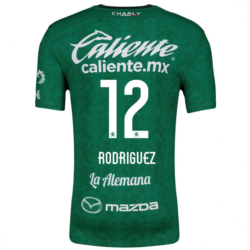 Niño Fútbol Camiseta Lixy Rodríguez #12 Verde Blanco 1ª Equipación 2024/25 Perú