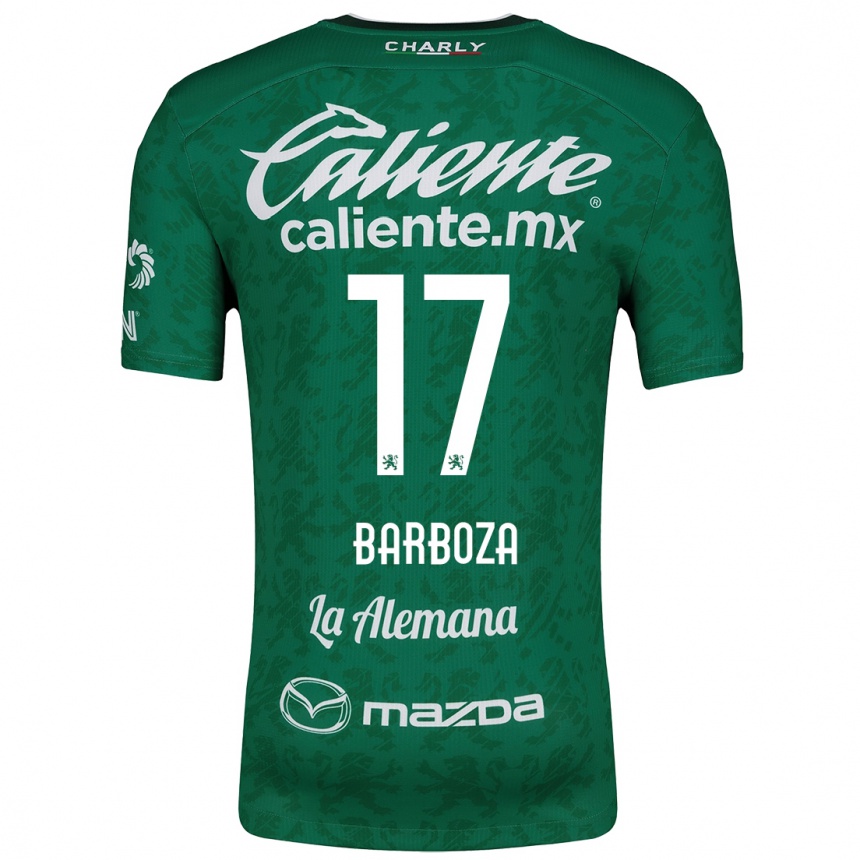 Niño Fútbol Camiseta Marypaz Barboza #17 Verde Blanco 1ª Equipación 2024/25 Perú