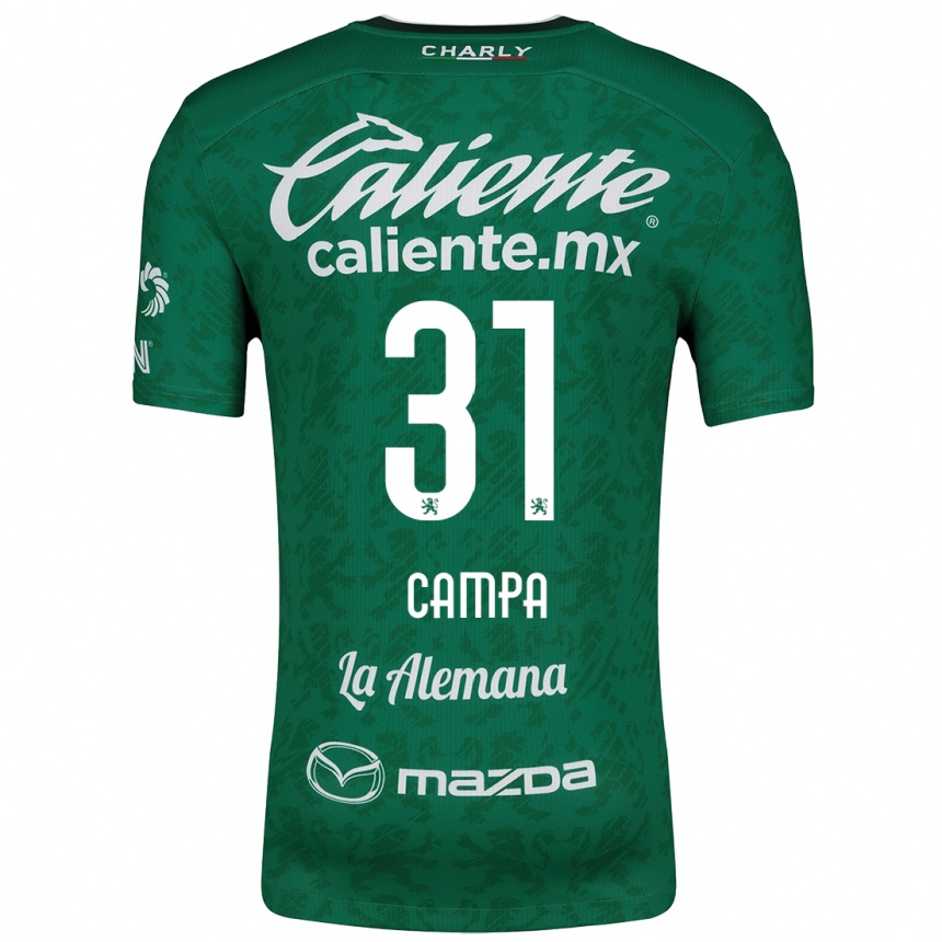 Niño Fútbol Camiseta Marlyn Campa #31 Verde Blanco 1ª Equipación 2024/25 Perú