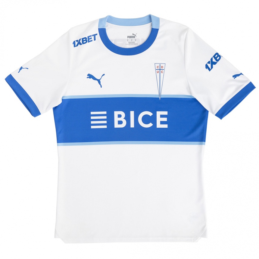 Niño Fútbol Camiseta Francisco Valdés #0 Blanco Azul 1ª Equipación 2024/25 Perú