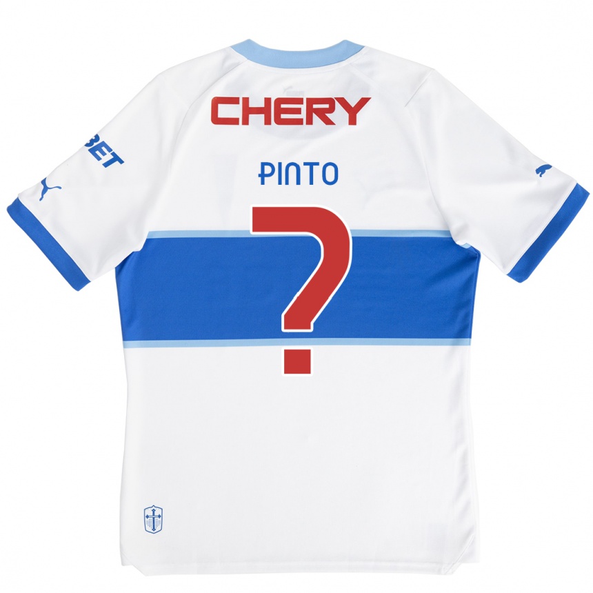 Niño Fútbol Camiseta Pablo Pinto #0 Blanco Azul 1ª Equipación 2024/25 Perú