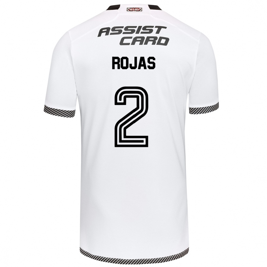 Niño Fútbol Camiseta Jeyson Rojas #2 Blanco Negro 1ª Equipación 2024/25 Perú